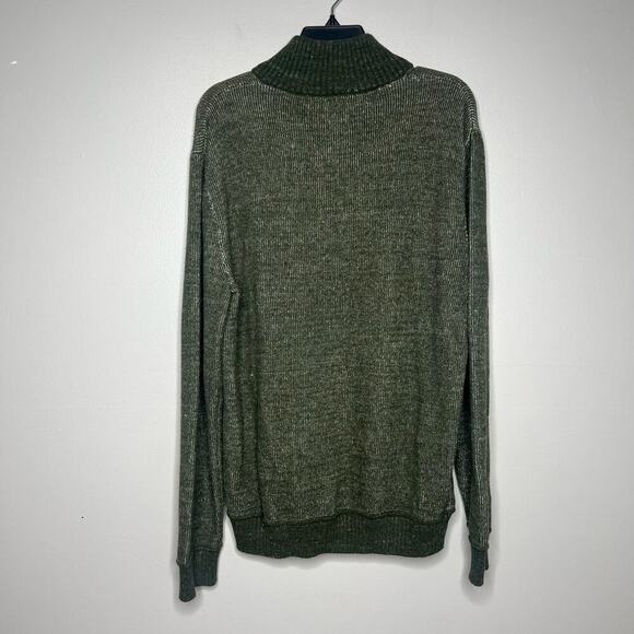 GAP Men's Sweater Green Medium Mock Neck Button Holiday Christmas Causal Office - Picture 6 of 8